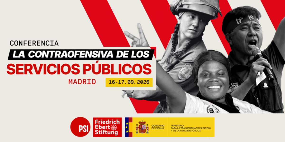 Conferencia ISP en Madrid: la contraofensiva de los servicios públicos. 16 y 17 de septiembre de 2026