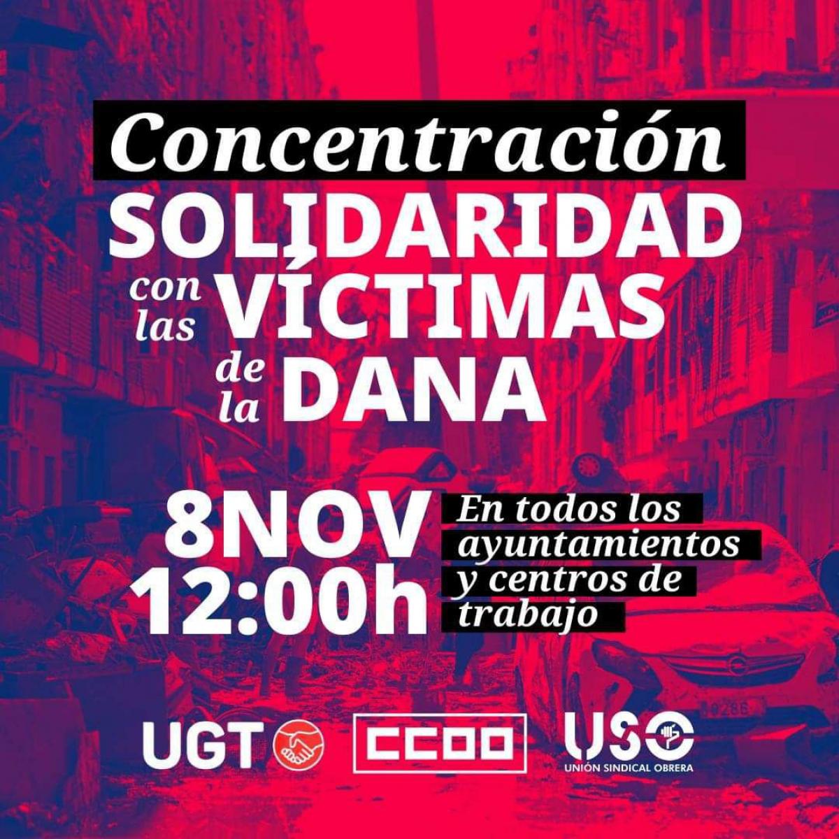 Concentraciones 10 minutos 8 de noviembre 2024 por la DANA